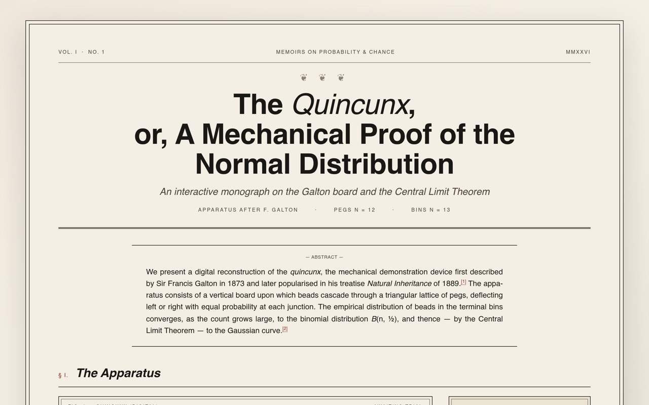 The Galton Board · An Empirical Study of the Normal Distribution