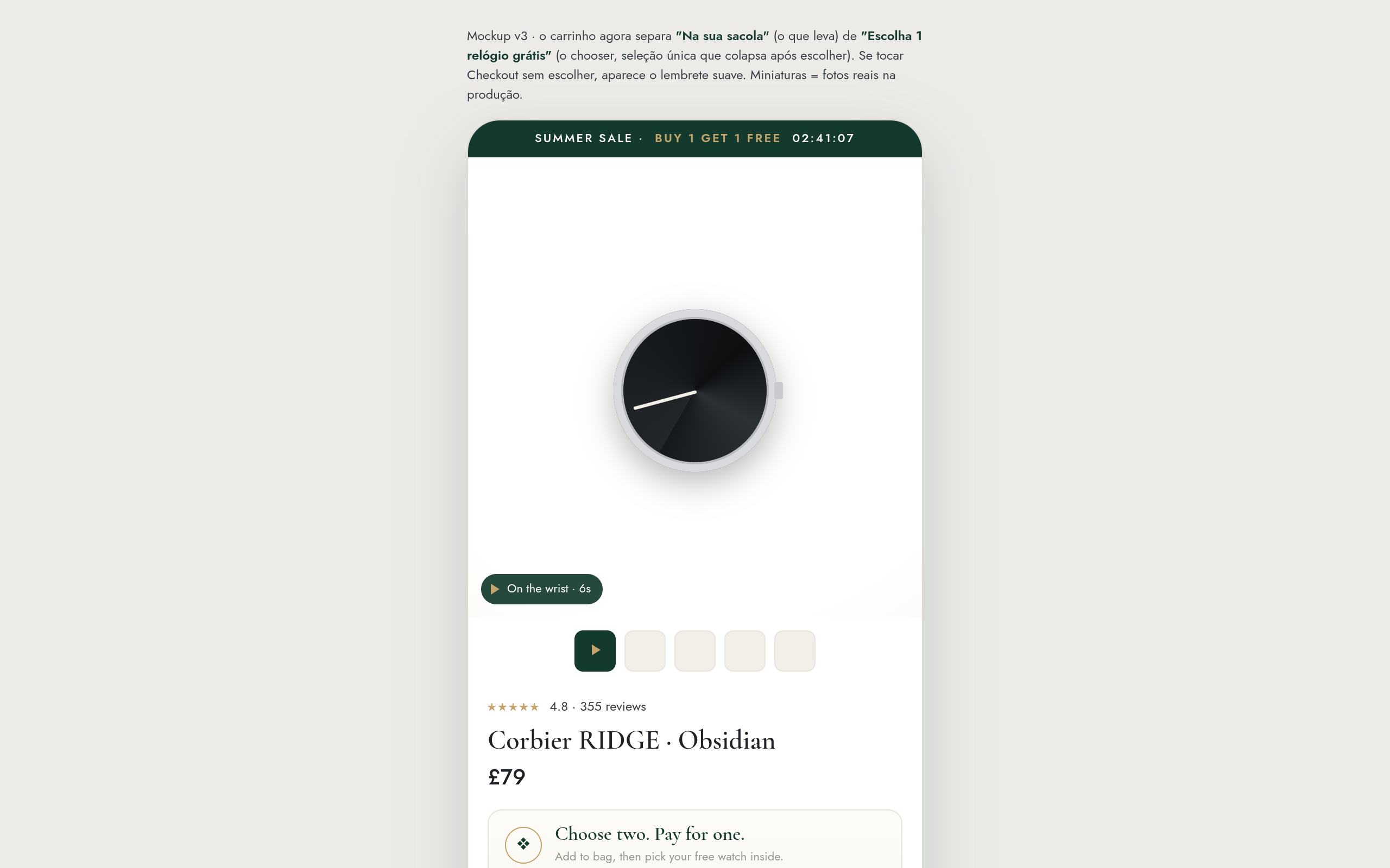 BOGO v3 · Clear single-choice
