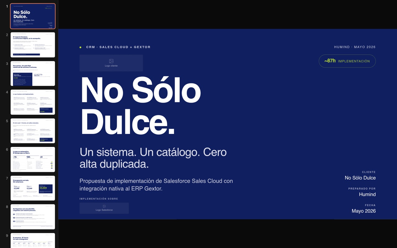 Propuesta NoSoloDulce — Humind